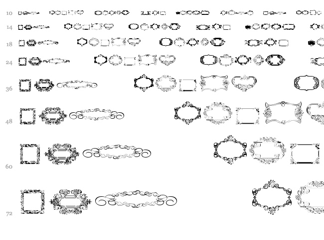 Calligraphic Frames Soft font waterfall